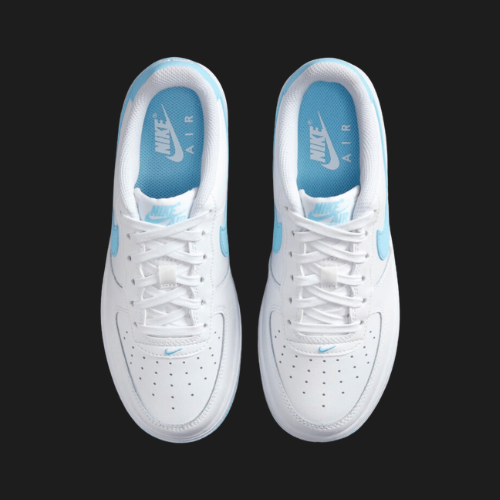 Nike Air Force 1 Low GS White Aquarius Blue